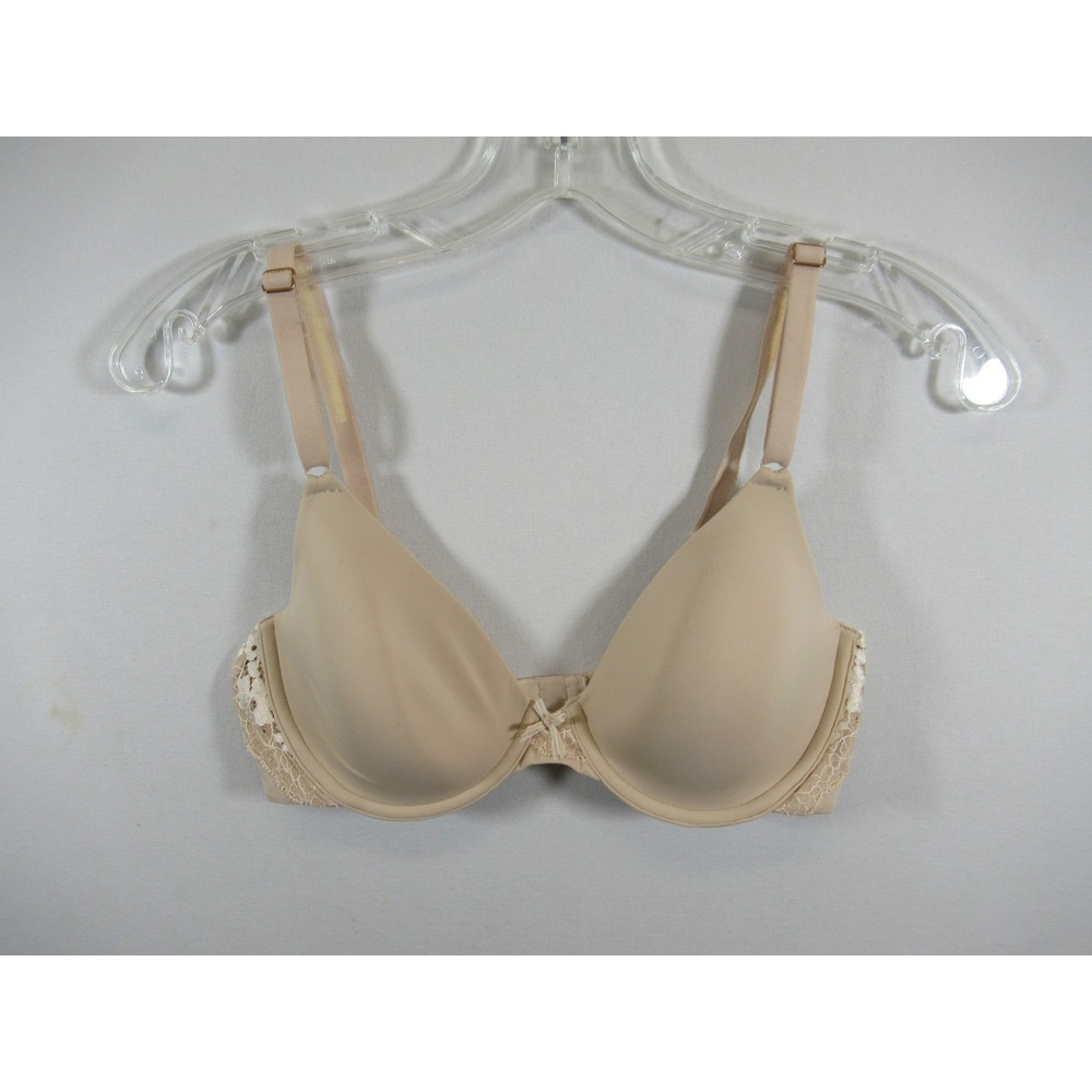 Maidenform One Fab Fit T-Shirt Bra 34C Beige Underwire DM7958